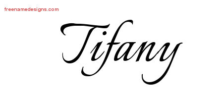 Calligraphic Name Tattoo Designs Tifany Download Free