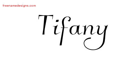 Elegant Name Tattoo Designs Tifany Free Graphic