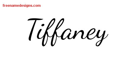 Lively Script Name Tattoo Designs Tiffaney Free Printout