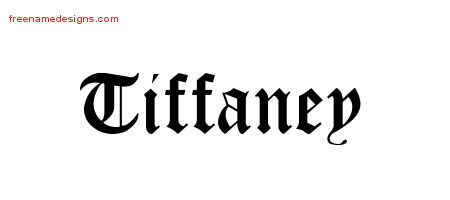 Blackletter Name Tattoo Designs Tiffaney Graphic Download