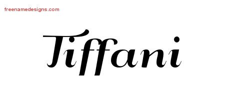 Art Deco Name Tattoo Designs Tiffani Printable
