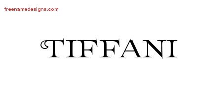 Flourishes Name Tattoo Designs Tiffani Printable