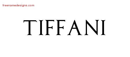 Regal Victorian Name Tattoo Designs Tiffani Graphic Download