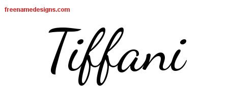 Lively Script Name Tattoo Designs Tiffani Free Printout