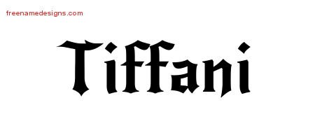 Gothic Name Tattoo Designs Tiffani Free Graphic