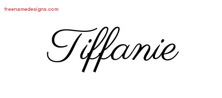 Classic Name Tattoo Designs Tiffanie Graphic Download