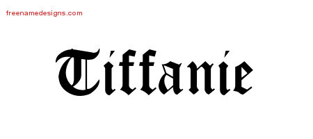 Blackletter Name Tattoo Designs Tiffanie Graphic Download