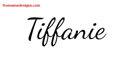 Lively Script Name Tattoo Designs Tiffanie Free Printout