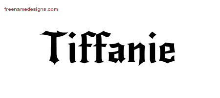 Gothic Name Tattoo Designs Tiffanie Free Graphic