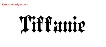 Old English Name Tattoo Designs Tiffanie Free