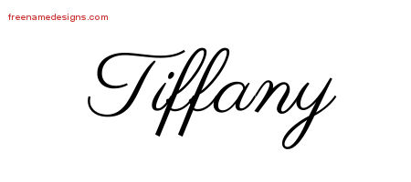 Classic Name Tattoo Designs Tiffany Graphic Download