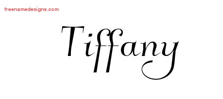 Elegant Name Tattoo Designs Tiffany Free Graphic