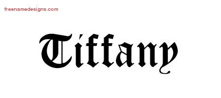 Blackletter Name Tattoo Designs Tiffany Graphic Download