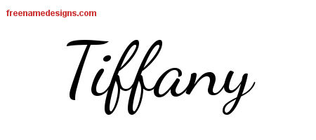 Lively Script Name Tattoo Designs Tiffany Free Printout