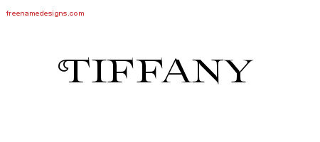 Flourishes Name Tattoo Designs Tiffany Printable