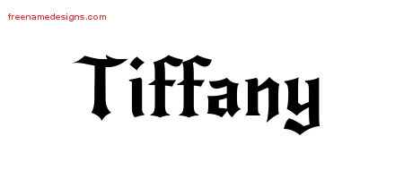 Gothic Name Tattoo Designs Tiffany Free Graphic