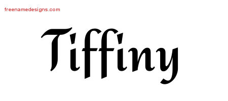 Calligraphic Stylish Name Tattoo Designs Tiffiny Download Free