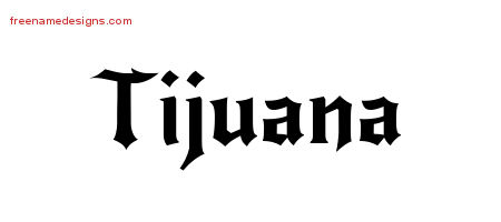 Gothic Name Tattoo Designs Tijuana Free Graphic