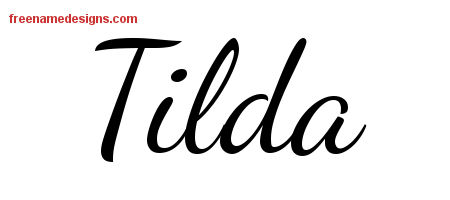 Lively Script Name Tattoo Designs Tilda Free Printout