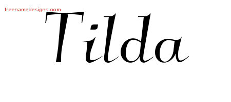 Elegant Name Tattoo Designs Tilda Free Graphic
