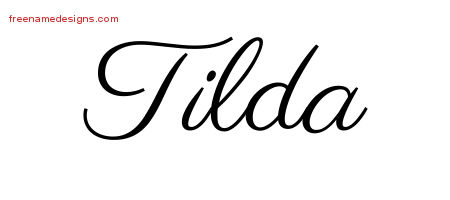 Classic Name Tattoo Designs Tilda Graphic Download