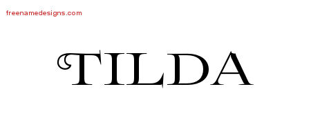 Flourishes Name Tattoo Designs Tilda Printable