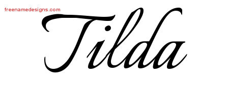 Calligraphic Name Tattoo Designs Tilda Download Free