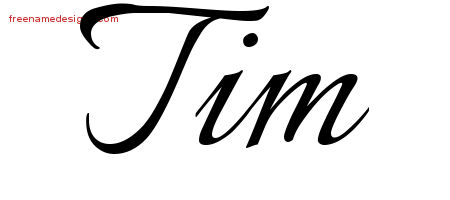 Calligraphic Name Tattoo Designs Tim Free Graphic