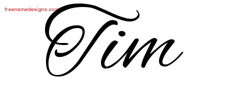 Cursive Name Tattoo Designs Tim Free Graphic