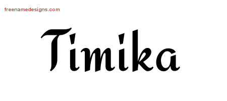 Calligraphic Stylish Name Tattoo Designs Timika Download Free