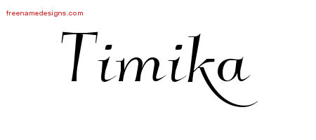 Elegant Name Tattoo Designs Timika Free Graphic