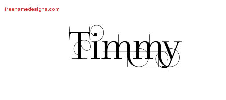 Decorated Name Tattoo Designs Timmy Free Lettering