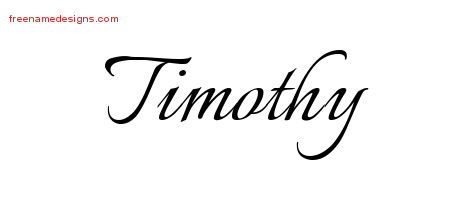 Calligraphic Name Tattoo Designs Timothy Free Graphic