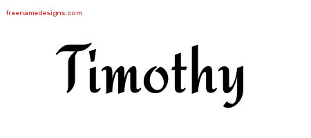 Calligraphic Stylish Name Tattoo Designs Timothy Download Free
