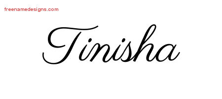 Classic Name Tattoo Designs Tinisha Graphic Download