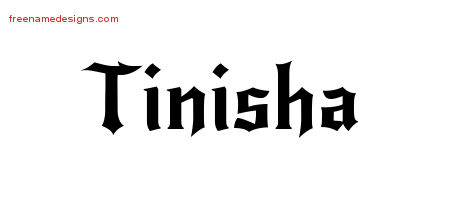 Gothic Name Tattoo Designs Tinisha Free Graphic