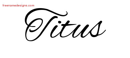 Cursive Name Tattoo Designs Titus Free Graphic