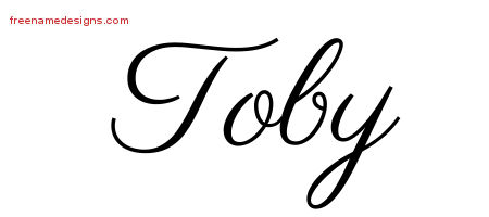 Classic Name Tattoo Designs Toby Printable