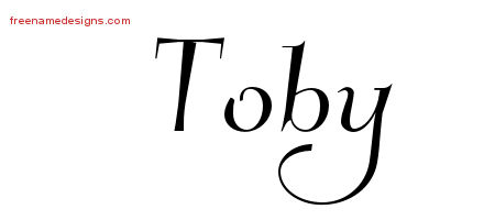 Elegant Name Tattoo Designs Toby Free Graphic