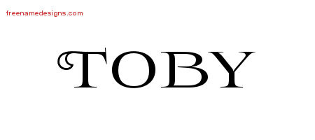 Flourishes Name Tattoo Designs Toby Printable