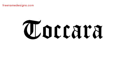 Blackletter Name Tattoo Designs Toccara Graphic Download
