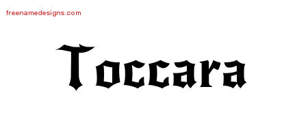 Gothic Name Tattoo Designs Toccara Free Graphic