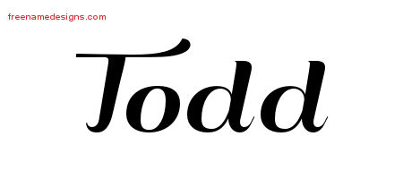 Art Deco Name Tattoo Designs Todd Graphic Download