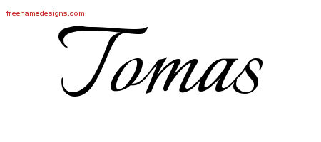Calligraphic Name Tattoo Designs Tomas Free Graphic
