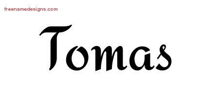 Calligraphic Stylish Name Tattoo Designs Tomas Free Graphic