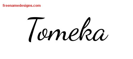 Lively Script Name Tattoo Designs Tomeka Free Printout
