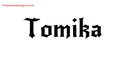 Gothic Name Tattoo Designs Tomika Free Graphic