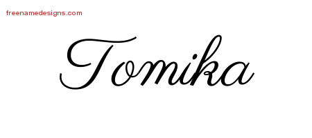 Classic Name Tattoo Designs Tomika Graphic Download