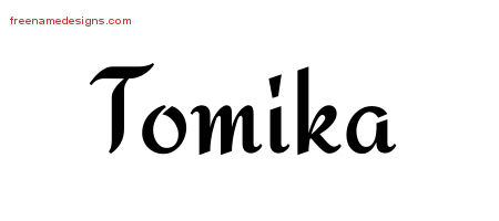Calligraphic Stylish Name Tattoo Designs Tomika Download Free