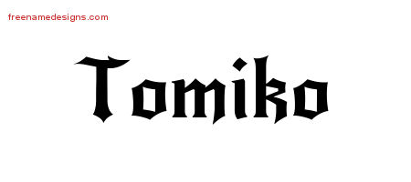 Gothic Name Tattoo Designs Tomiko Free Graphic